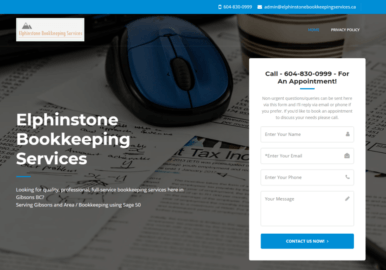 Elphinstone Bookkeeping Services -website-screenshot Elphinstone Bookkeeping Services -Accounting & Bookkeeping Gibsons and Area