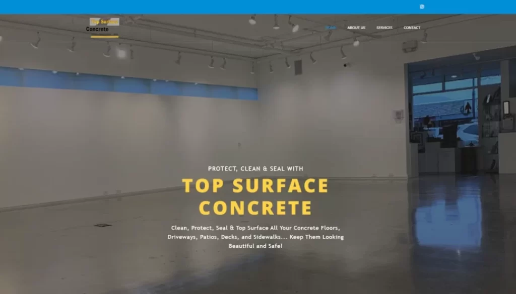 Top Surface Concrete - Sunshine Coast (BC) concrete polishing, sealing, re-surfacing and more.